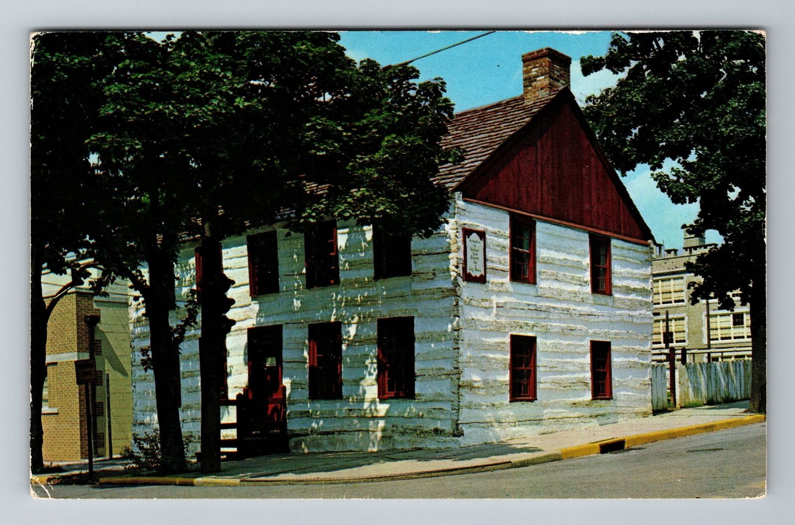 York PA-Pennsylvania, Log House, Vintage Postcard