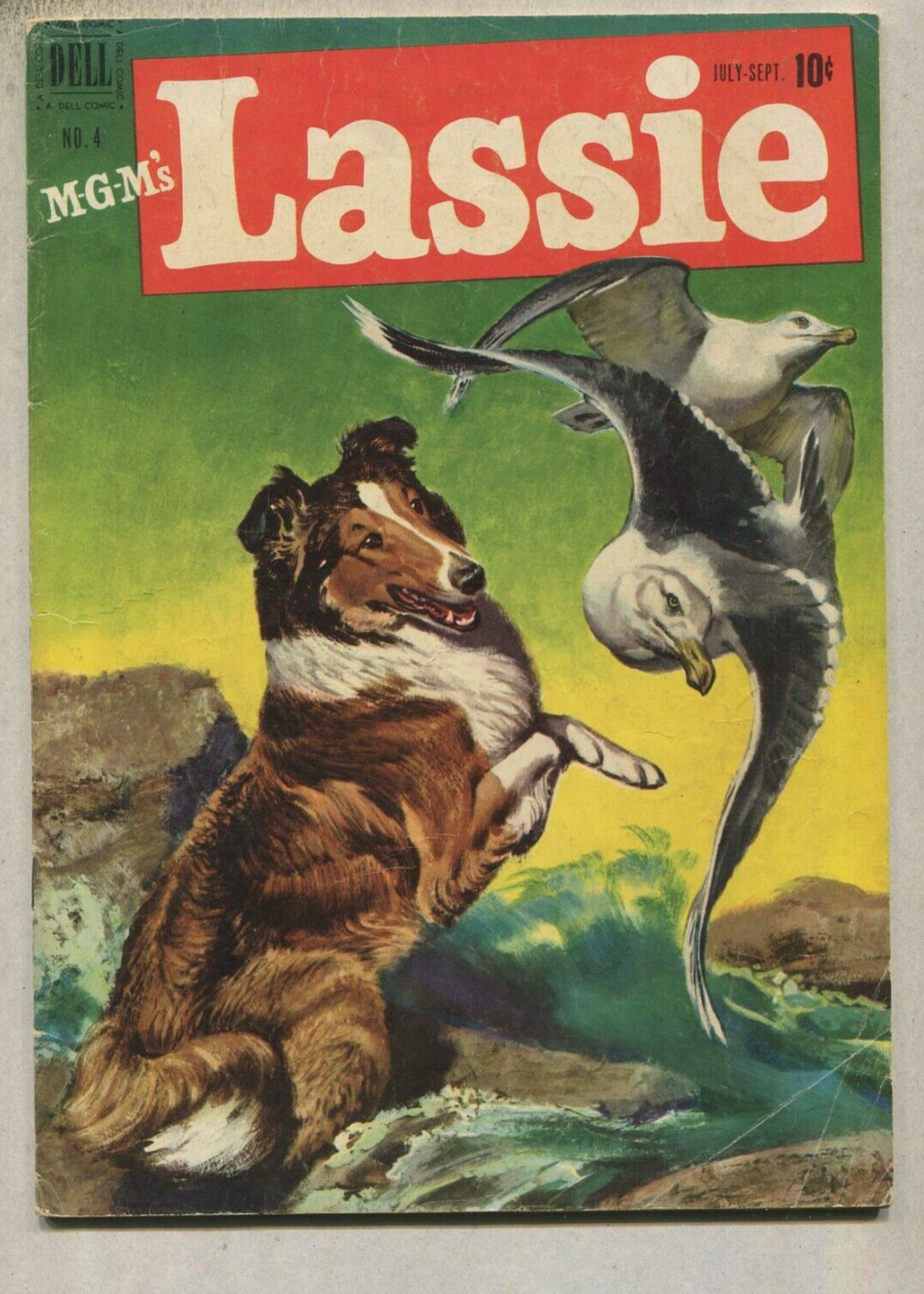M-G-M\'s Lassie  #4 VG+ 1951  Marooned  Dell  Comics CBX201