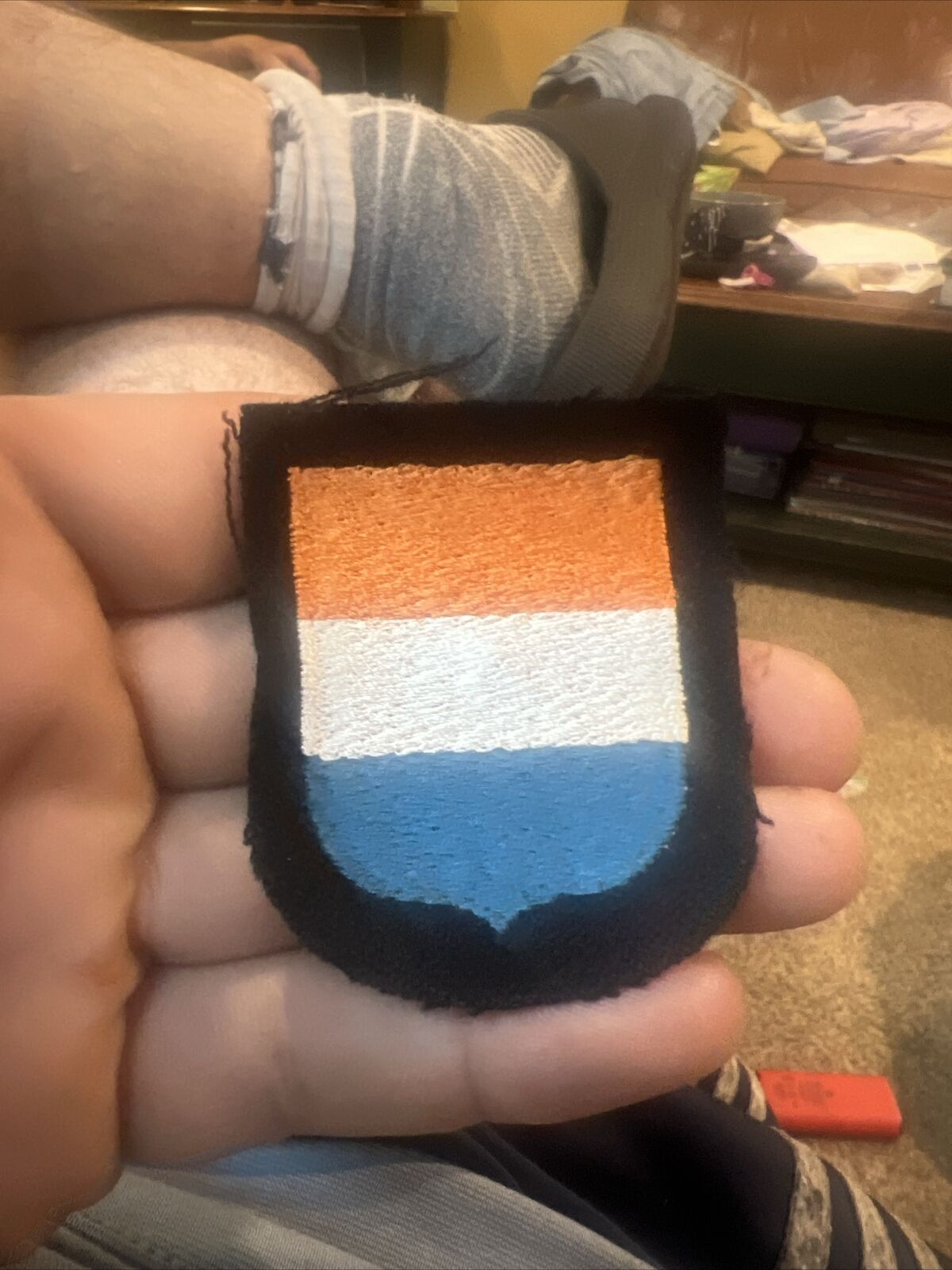 WW2 WWII German Dutch NEDERLAND Sleeve Shield Embroidered Patch