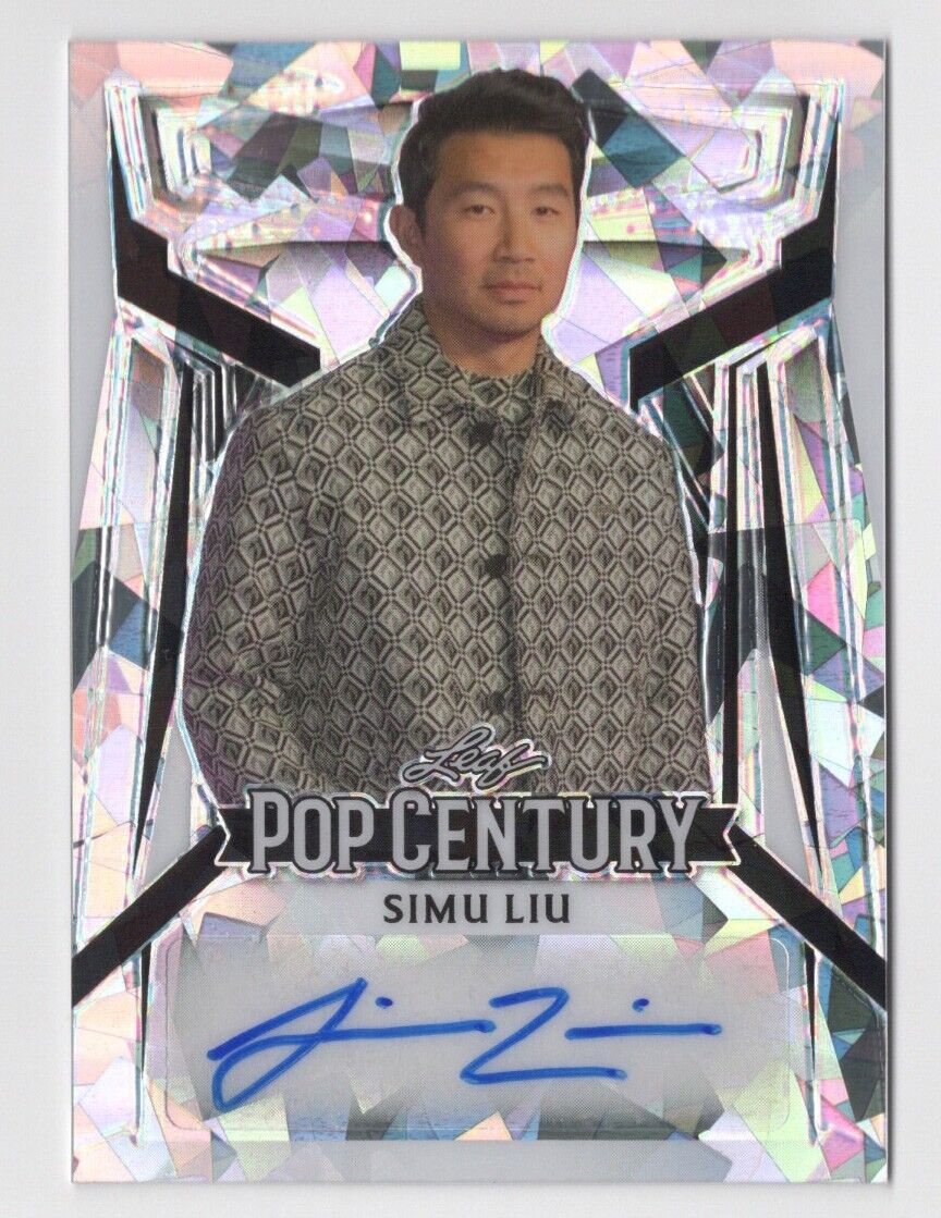 Simu Liu 2023 Leaf Pop Century Autograph Card Auto Shang-Chi /25
