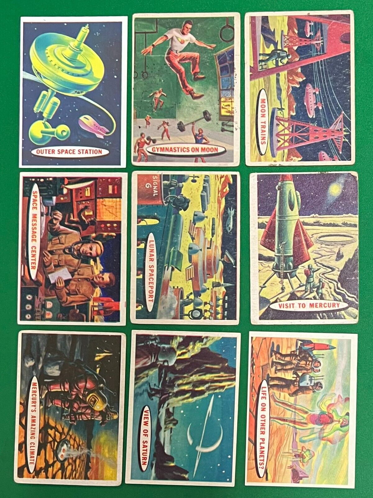 1957 Target: Moon (18) Card Lot Space *$160+ Comps* Vintage Sputnik