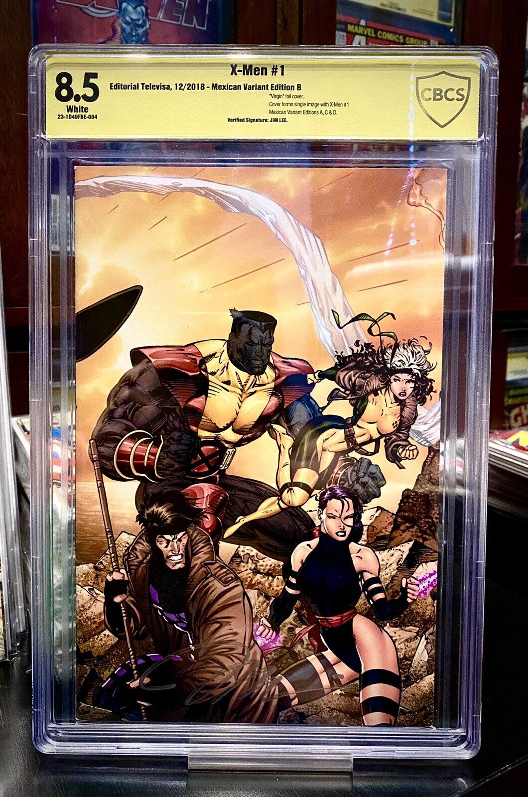 X-Men #1 CBCS SS not CGC 8.5 SIGNED BY JIM LEE Cover 1B Mexican Foil Edition