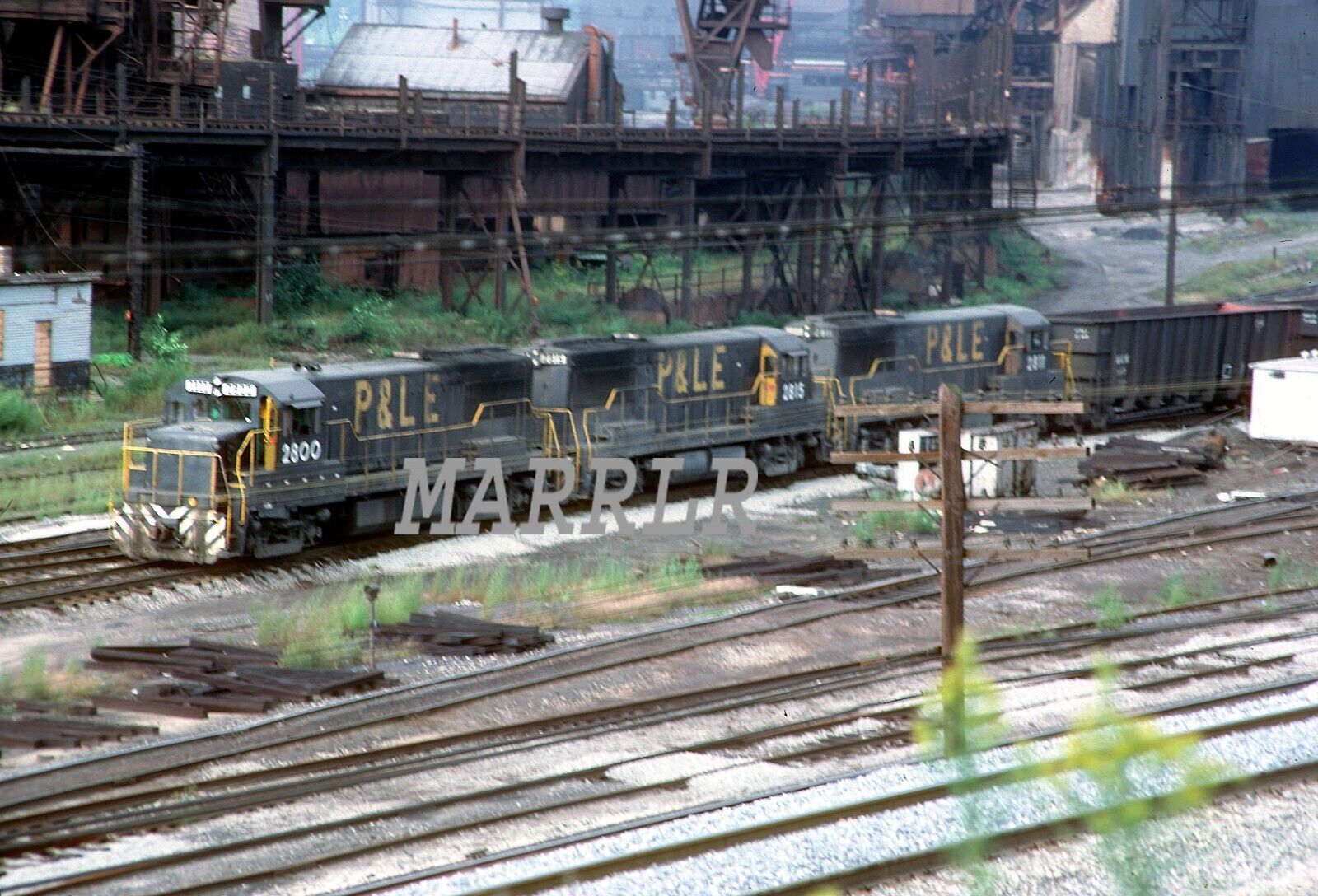 RR Print-PITTSBURGH & LAKE ERIE P&LE 2800 Action at Youngstown Oh  9/3/1980
