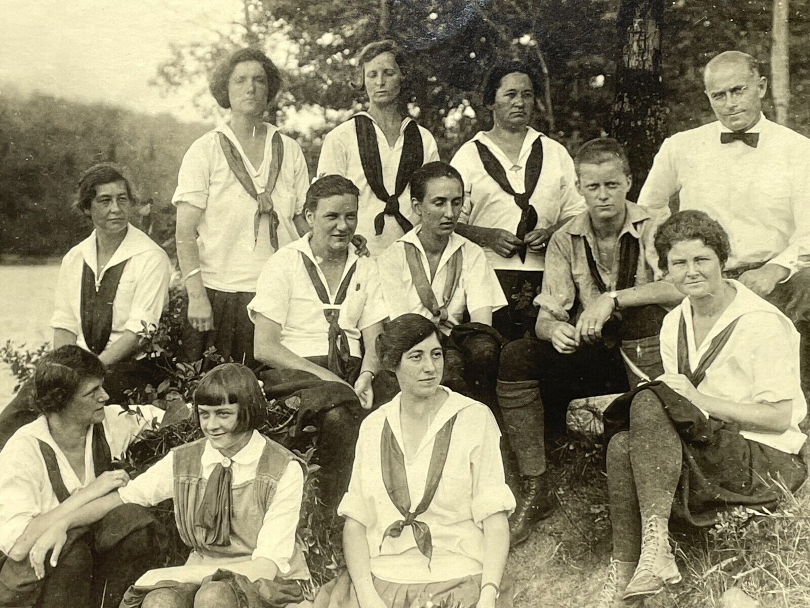 TE Photo Girls Camp TAHOMA Armington 1910-20s Pike New Hampshire Group 