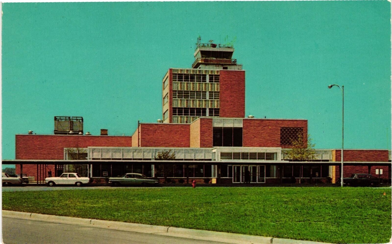 Vintage Postcard- Akron-Canton Airport, Akron and Canton 1960s