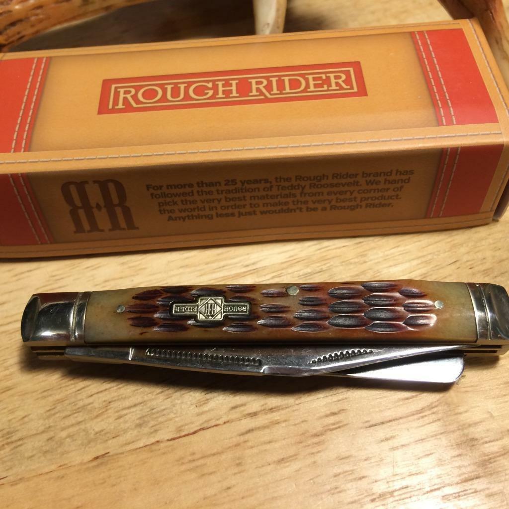 Rough Rider Brown Jigged Bone Doctors Knife 3 3/4\