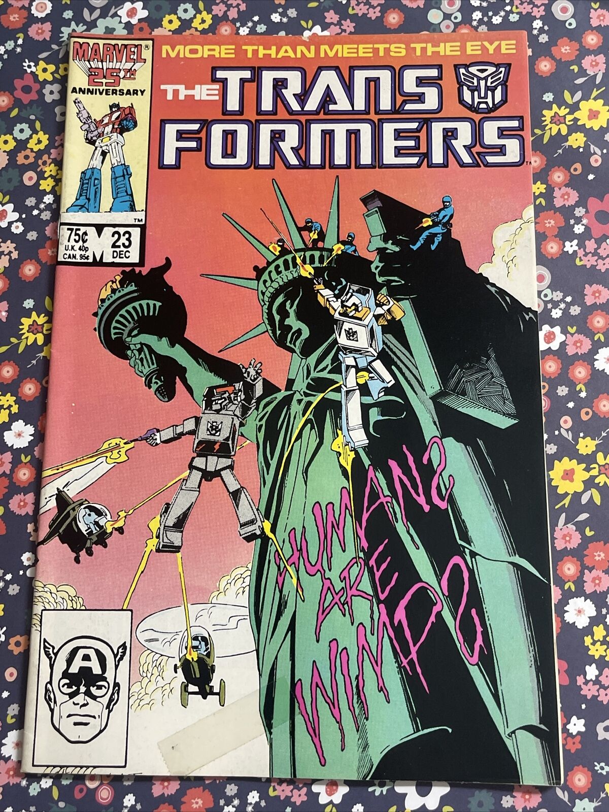 TRANSFORMERS #23 HERB TRIMPE STATUE OF LIBERTY HUMANS ARE WIMPS 1986 perlin