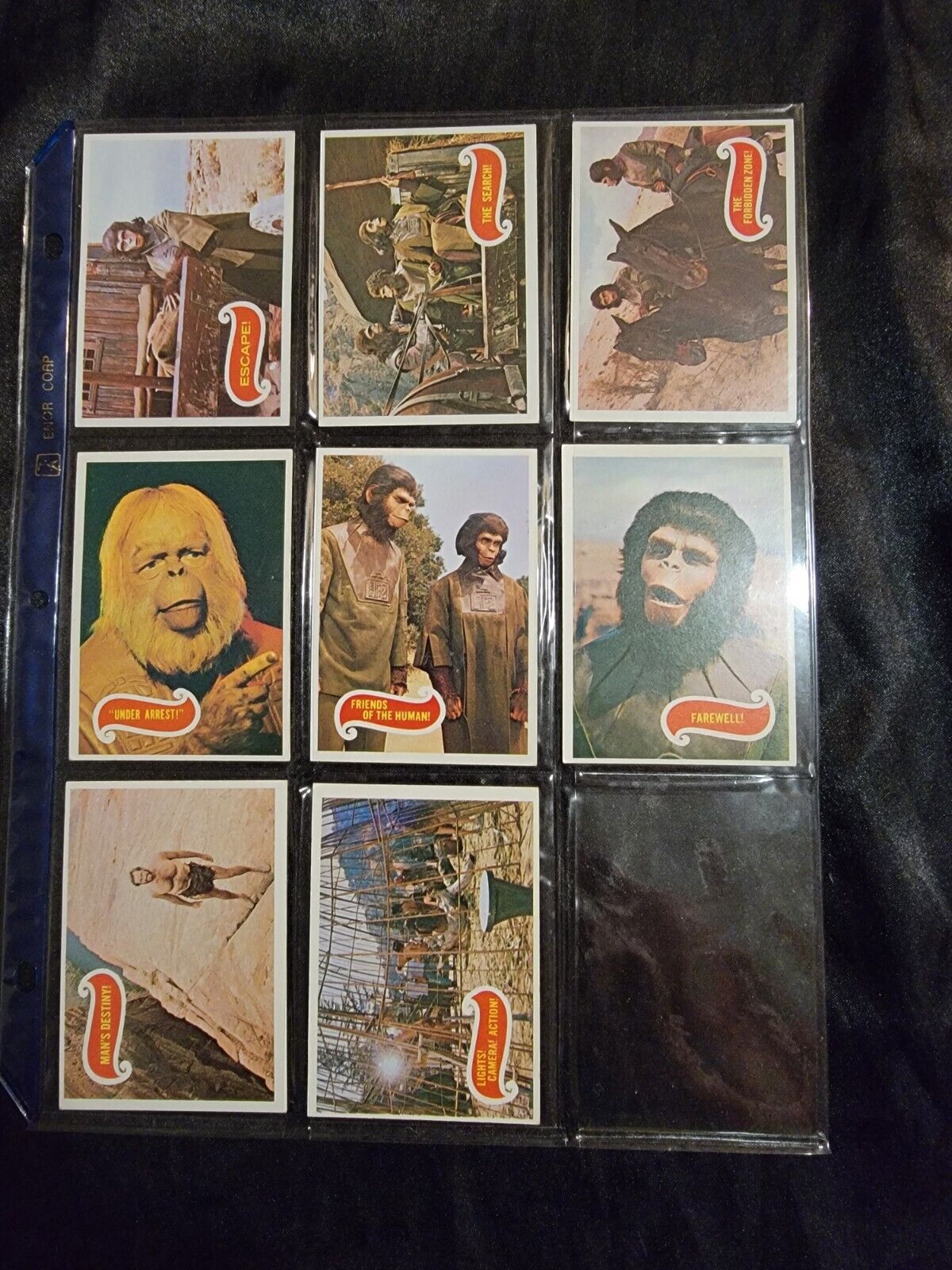 1967 Planet Of The Apes TV Series Trading Cards Full Collection Of 44 Cards