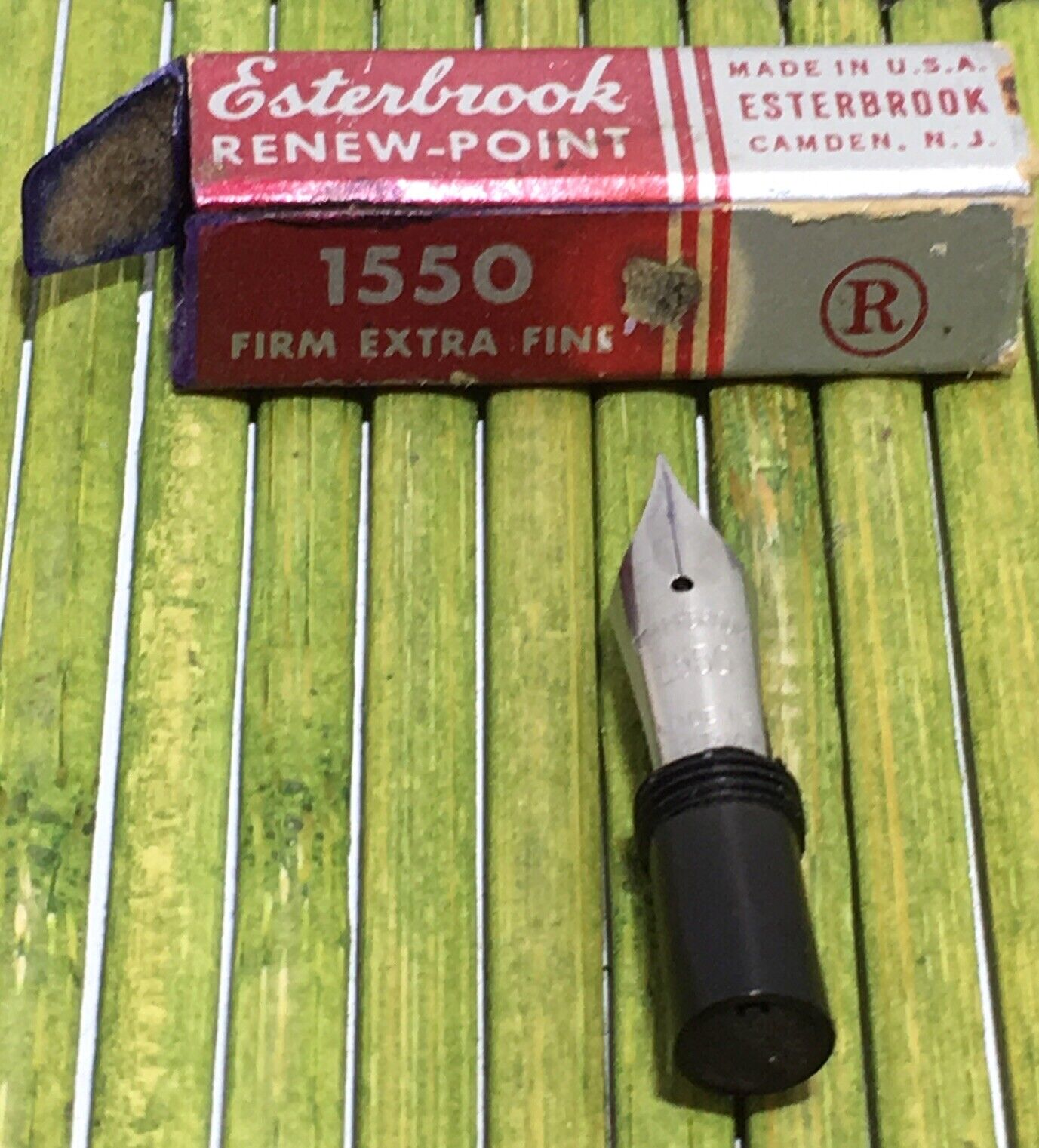 Vintage Esterbrook Renew Point Duracrome 1550 Firm Extra Fine Bookkeeping Nib