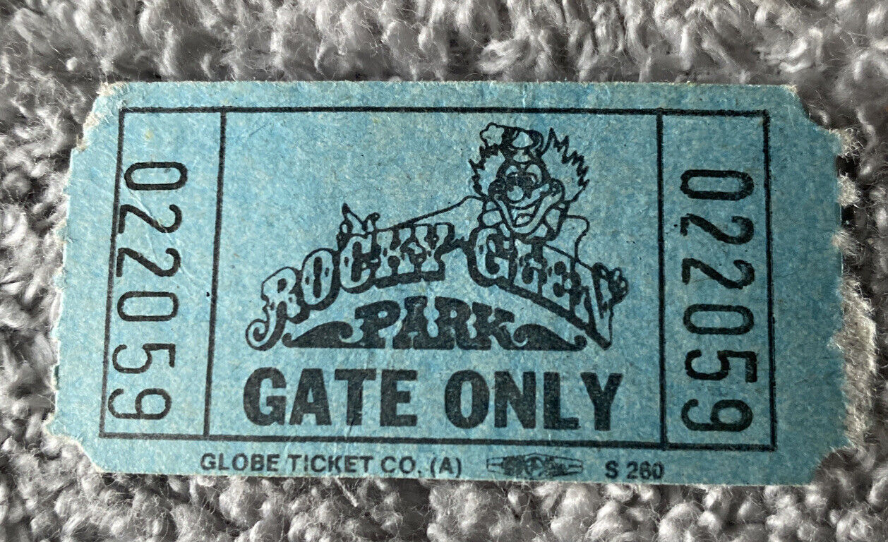 VTG Rocky Glen Amusement Park Gate Ticket  L
