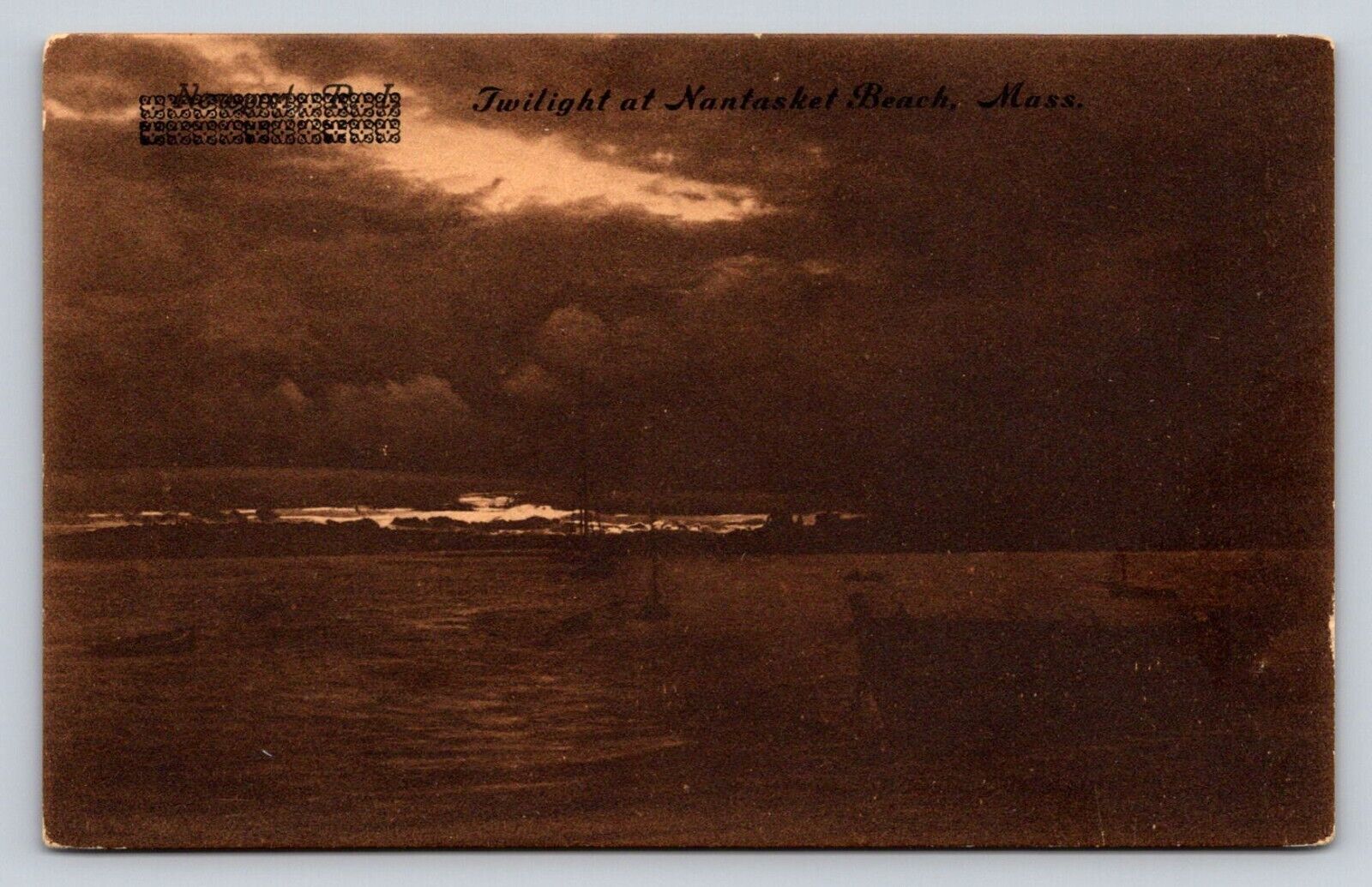 c1905 Twilight At Nantucket Beach Massachusetts P755