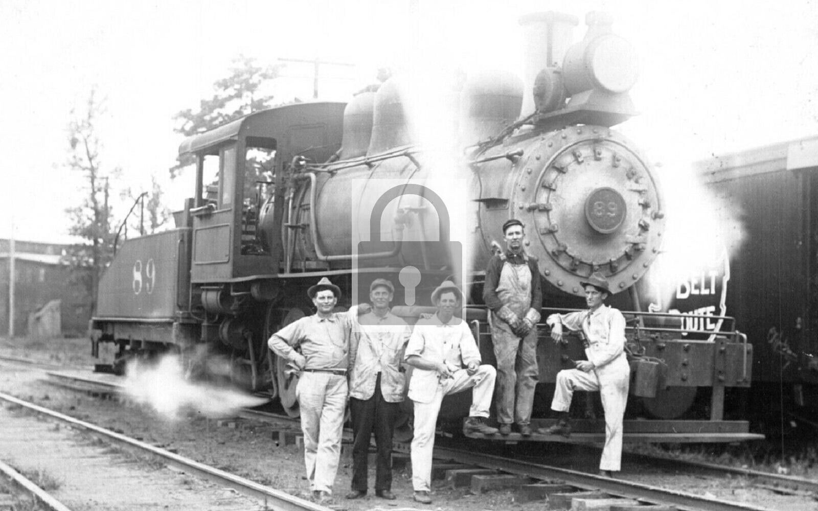 Railroad Train Engine 89 Cotton Belt Route Reprint Postcard