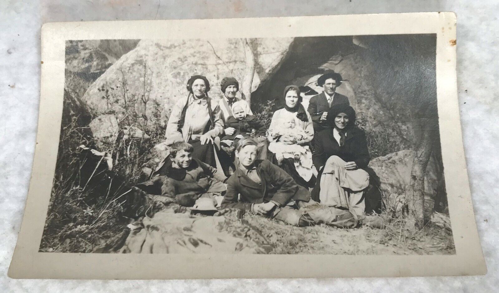 Antique -Vintage 1910\'s - 1915 Family Mountains Kids - Photo Photograph 