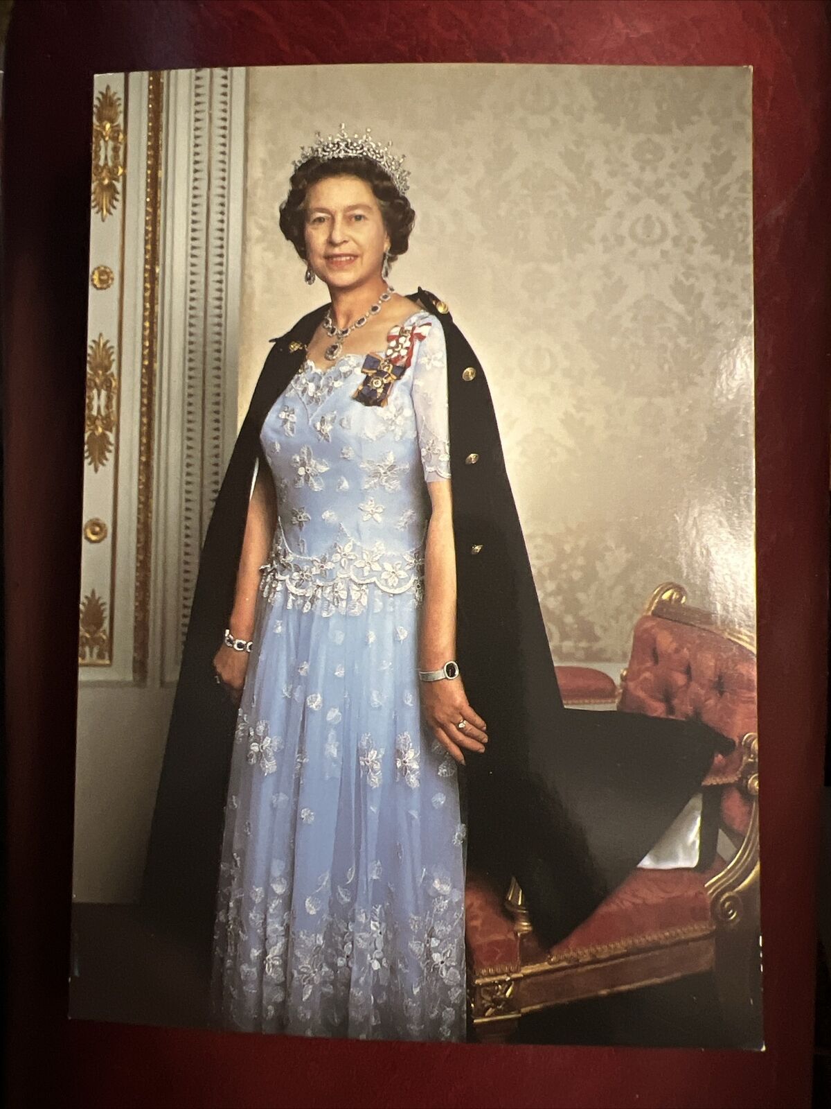 c1980’s H.M. Queen Elizabeth II Official Portrait Vintage Postcard
