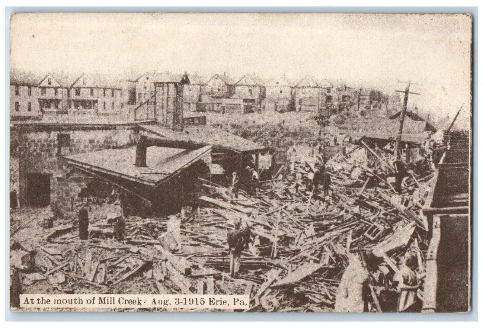 c1910\'s At The Mouth Of Mill Creek Disaster Erie Pennsylvania PA Postcard