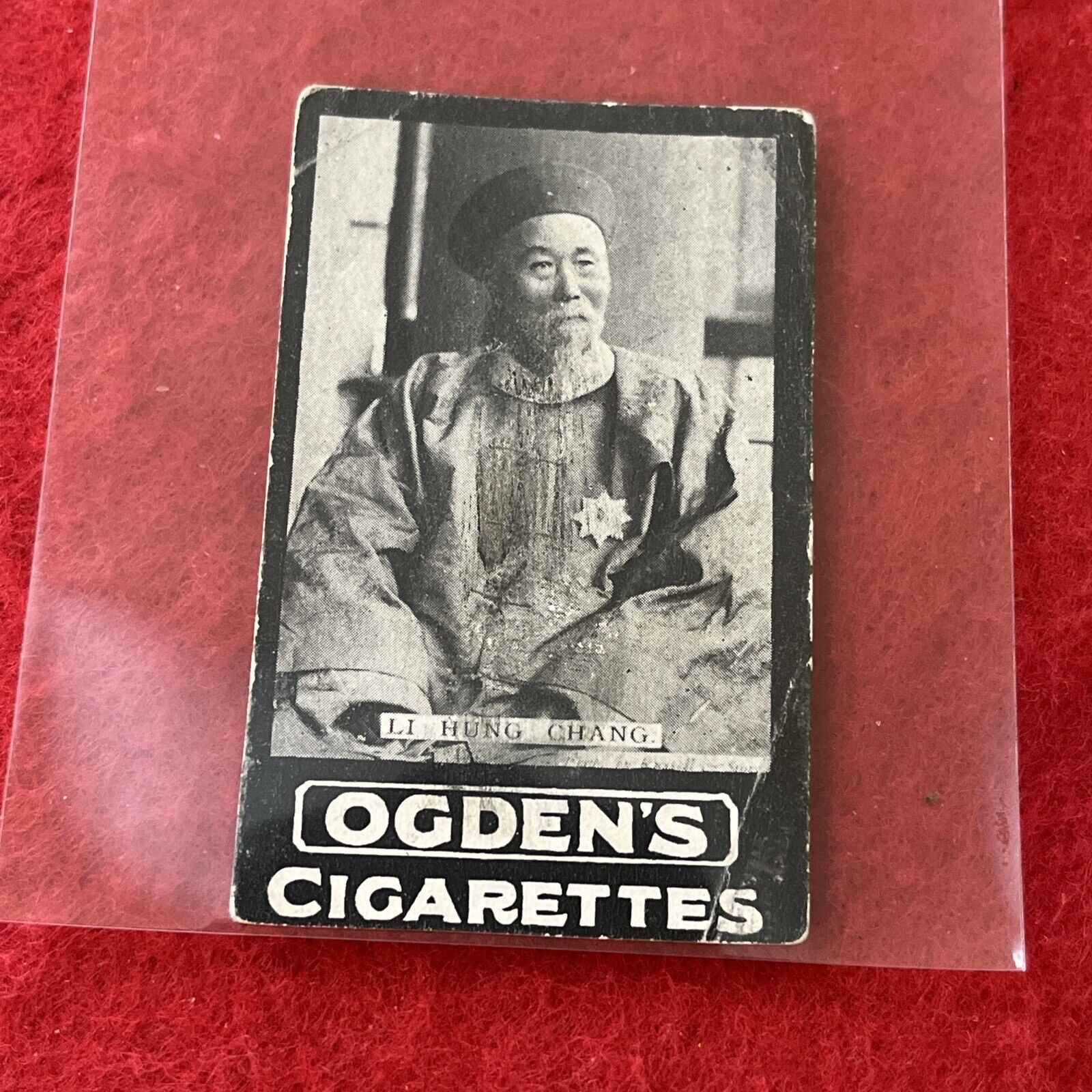 1901 1902 Ogden’s Tabs LI HUNG CHANG / Chinese Statesman Tobacco Card   G Cond.