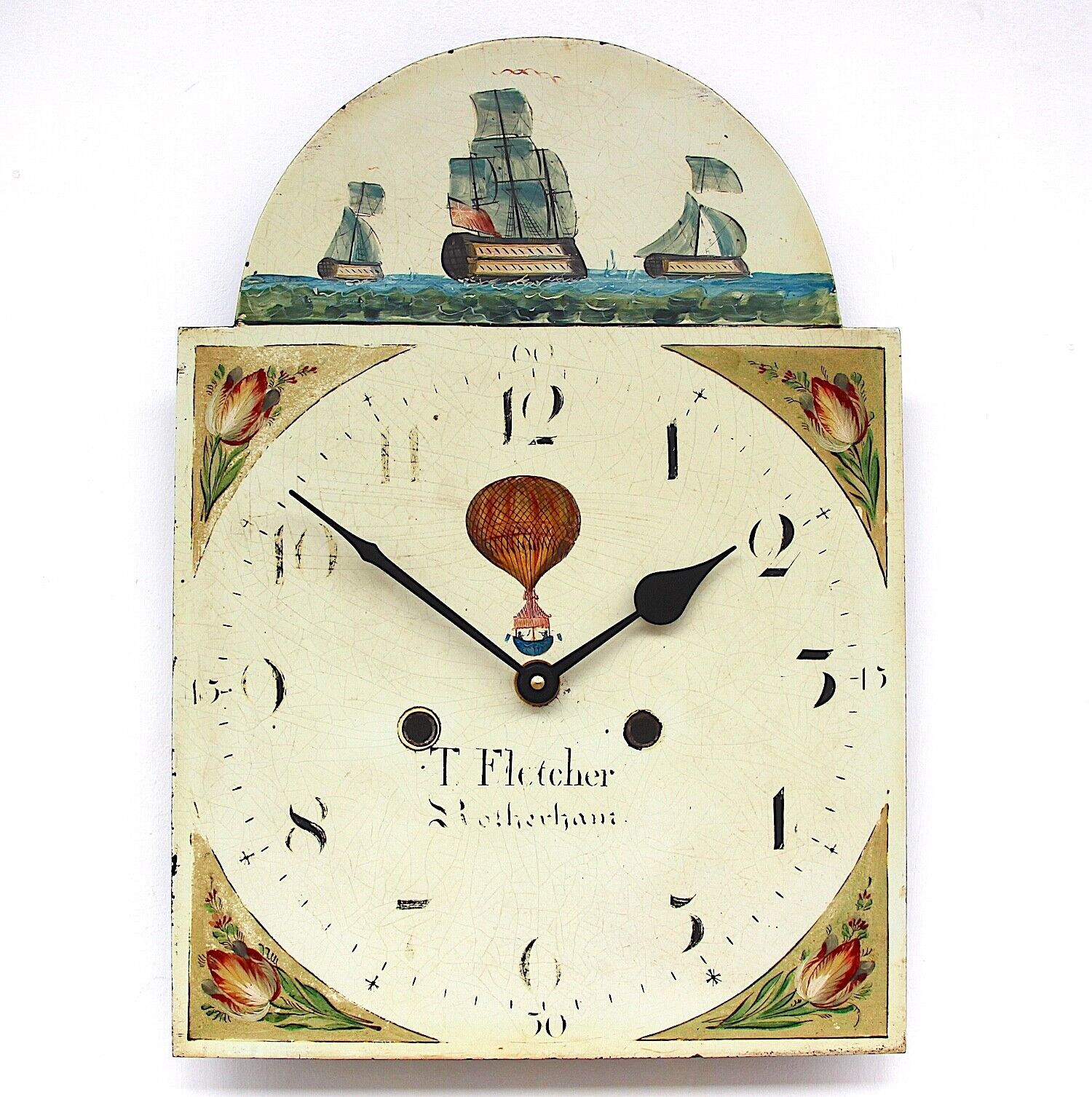 Huge Grandfather/longcase iron clock dial Late 18th century Original C.1795-1825
