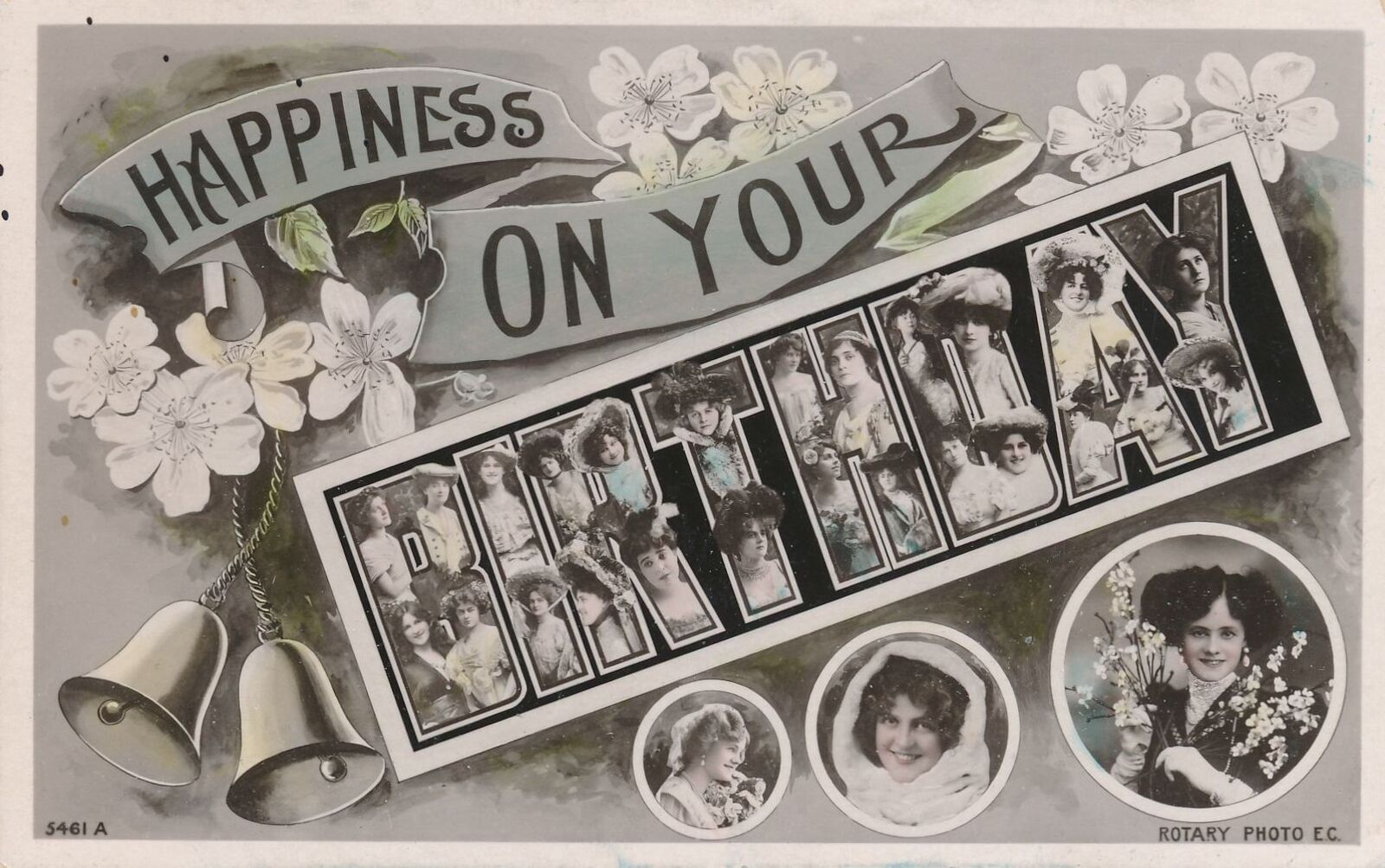 BIRTHDAY - Happiness On Your Birthday Many Faces Postcard
