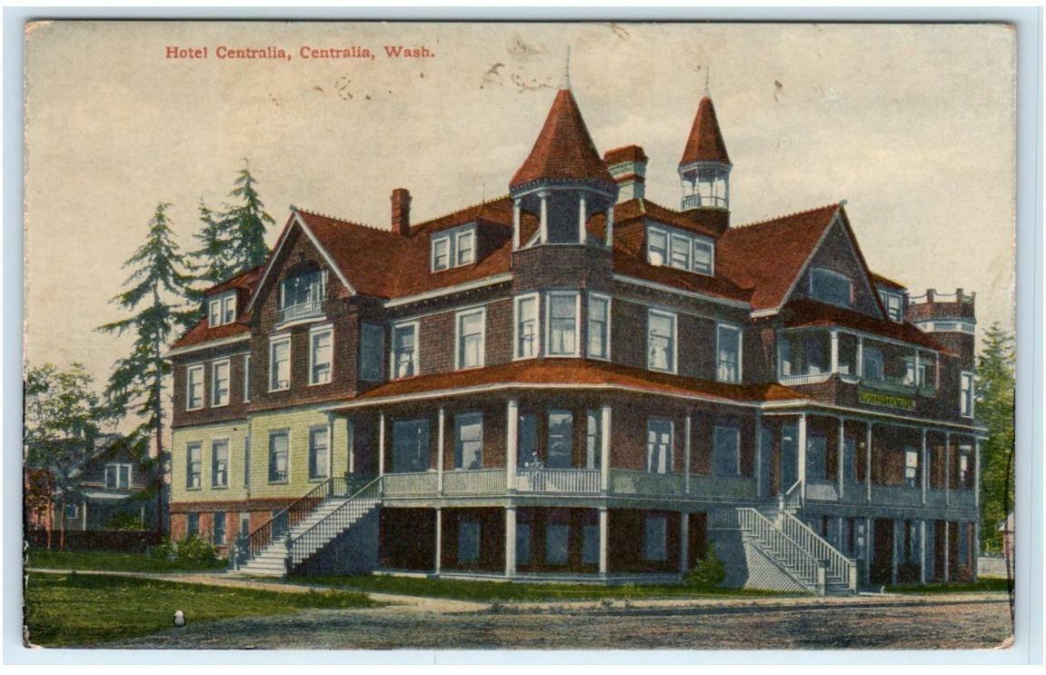 CENTRALIA, WA Washington ~ HOTEL CENTRALIA c1910s Lewis County Postcard