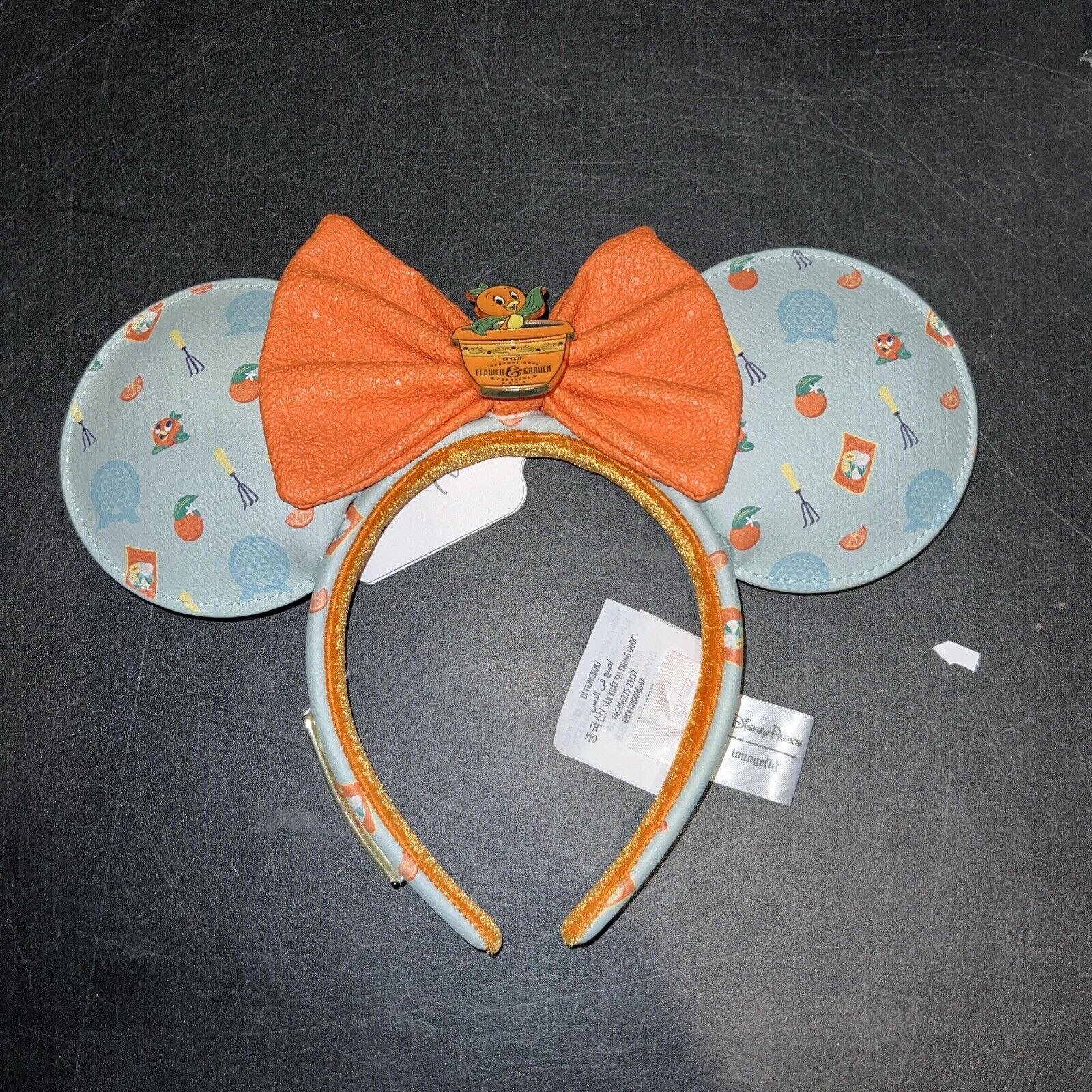 2024 Disney Parks Epcot Flower Garden Orange Bird Minnie Ear Headband Loungefly