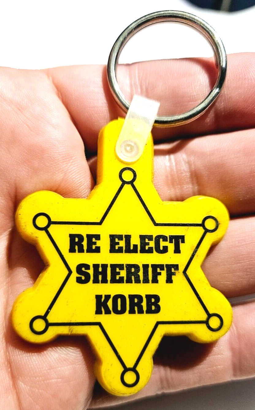 Re Elect Sheriff Korb Michigan Keychain display it proudly