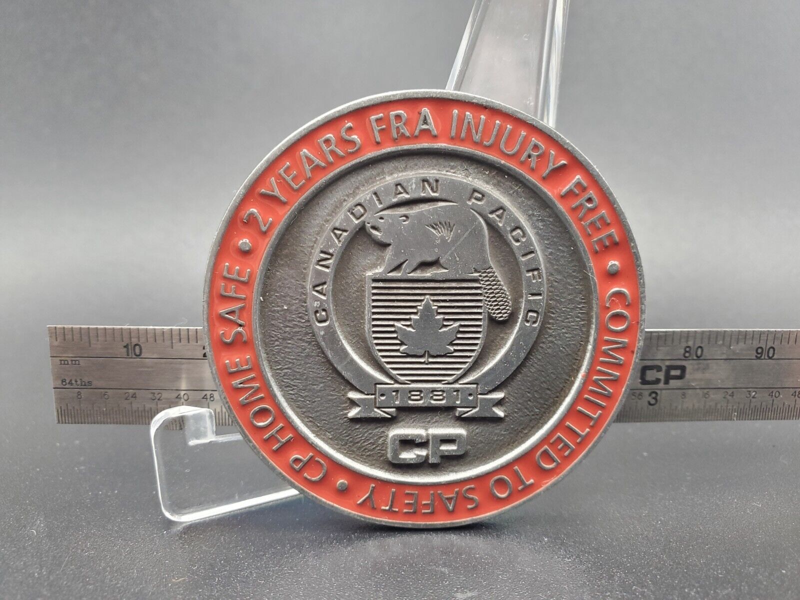 Canadian Pacific Railway CP Rail Coin 2 Years FRA Injury Free Awarded Toronto 