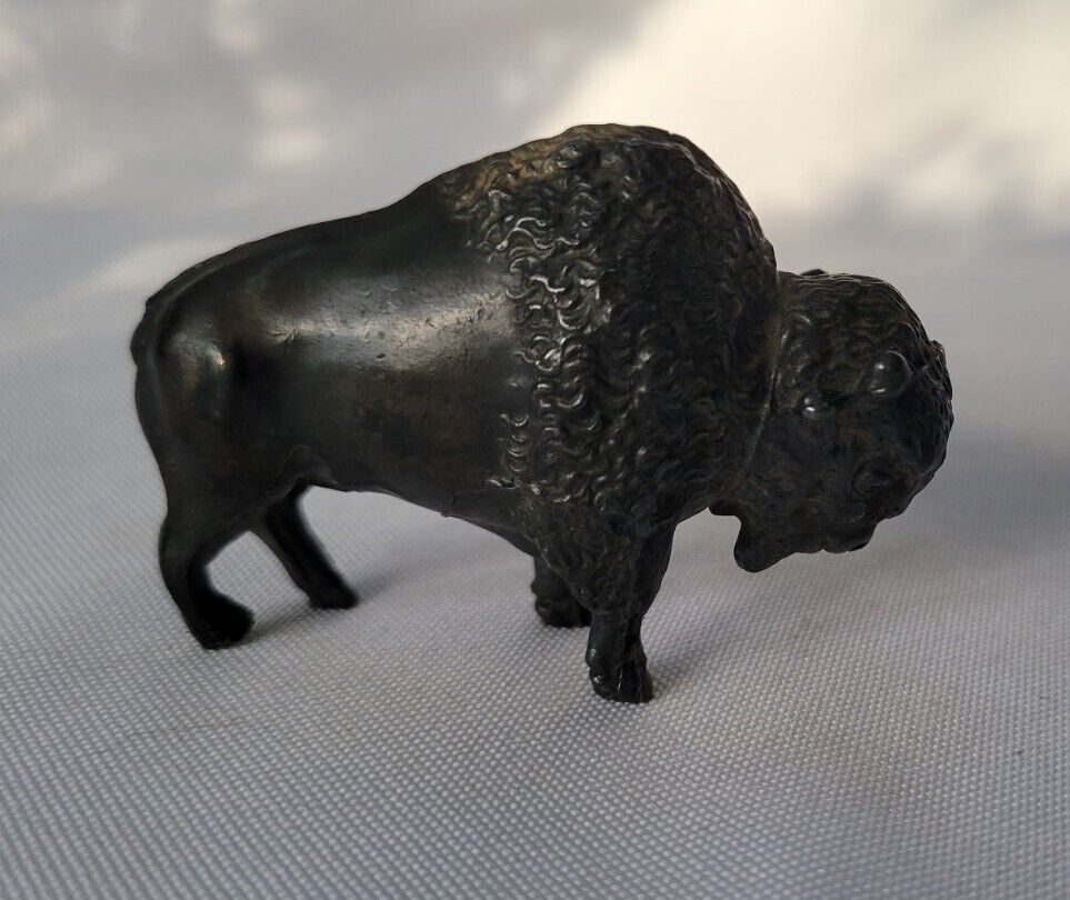 Small Antique Metal Buffalo Figure