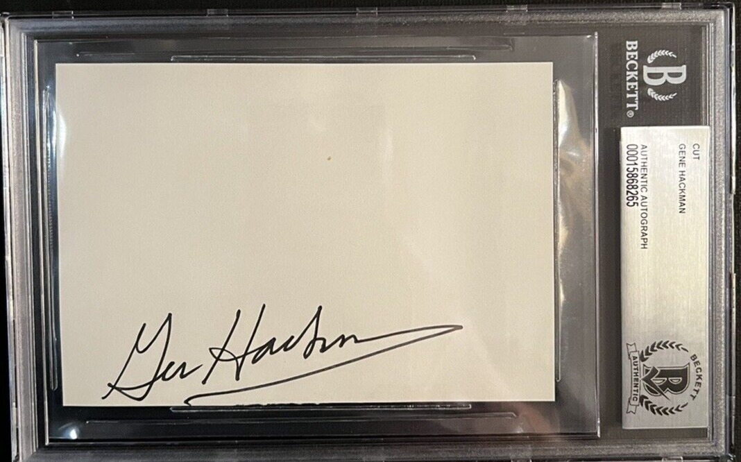 GENE HACKMAN SIGNED AUTOGRAPHED CUT HOOSIERS THE FRENCH CONNECTION BECKETT COA