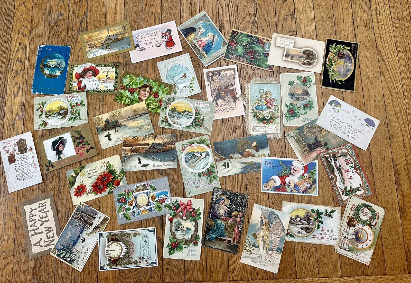 Lot Of 92 Christmas Post Cards Early 1900’s