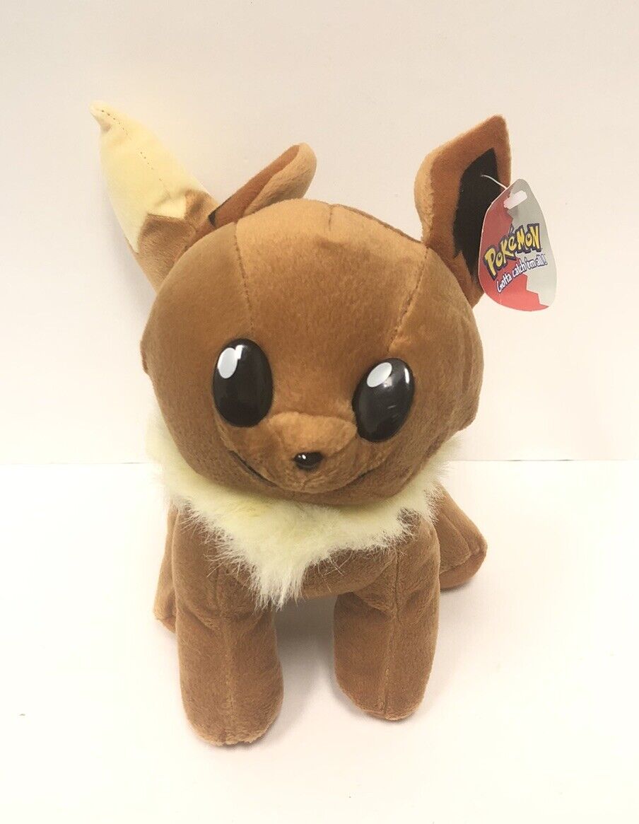 Vintage Pokemon EEVEE Stuffed Plush 1999 Nintendo Play-By-Play With Tags