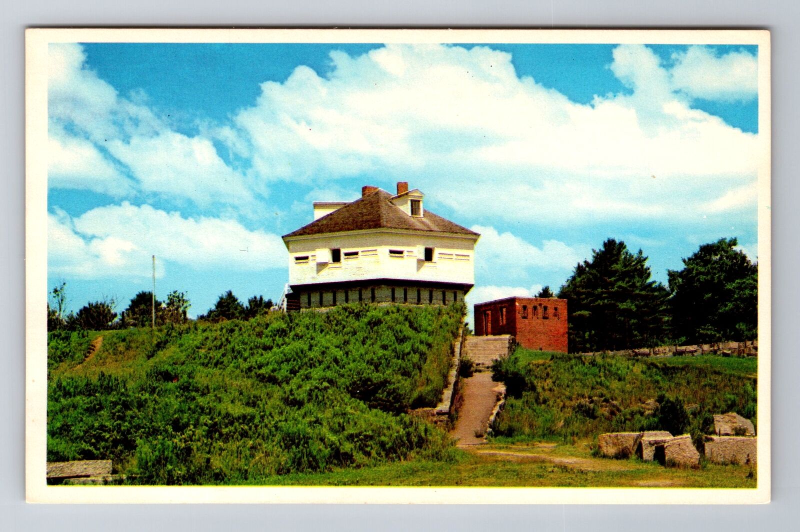 Kittery ME-Maine, Fort McClary, Antique Vintage Souvenir Postcard