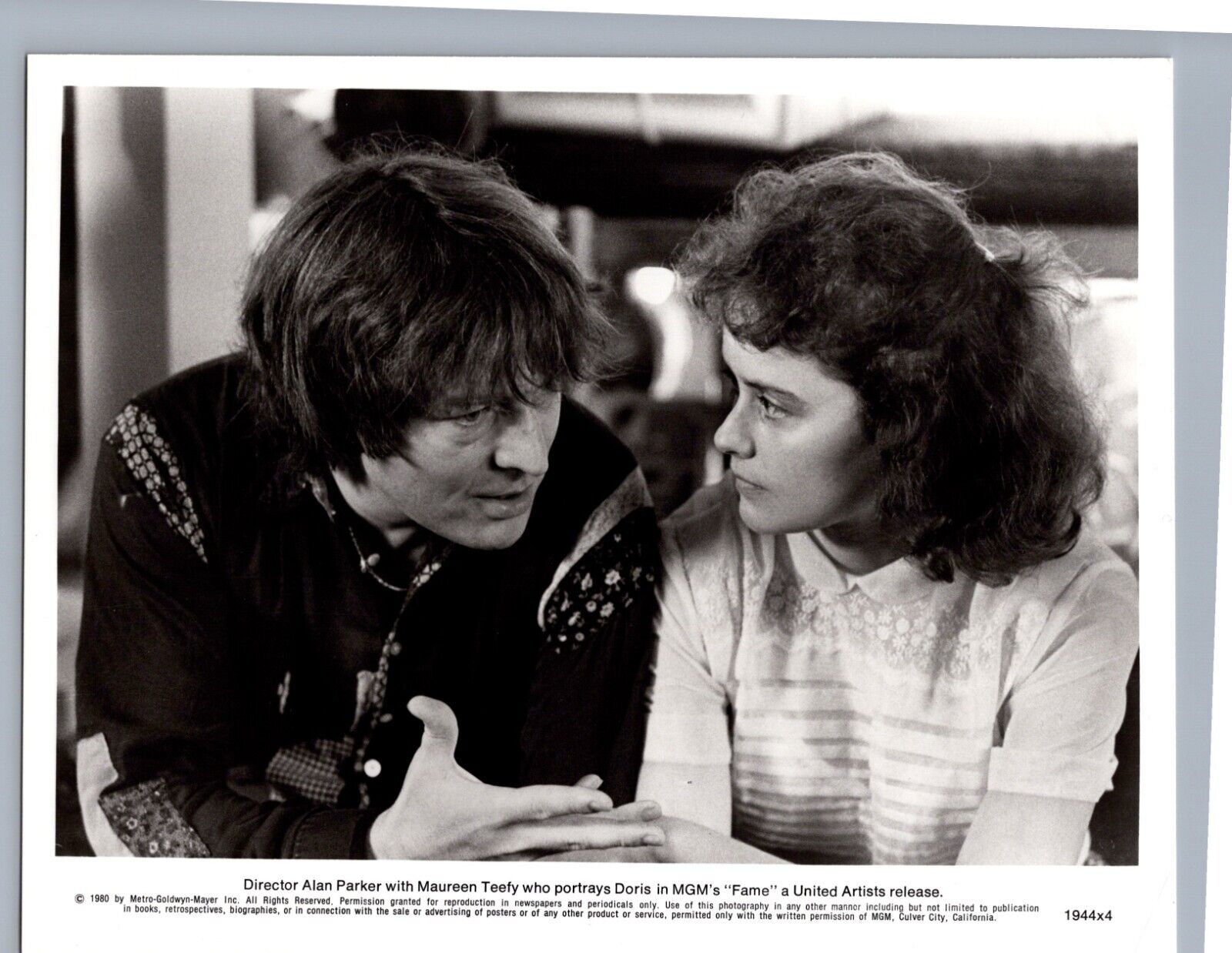 Director Alan Parker + Maureen Teefy in Fame (1980) 🎬⭐ MGM Photo K 464