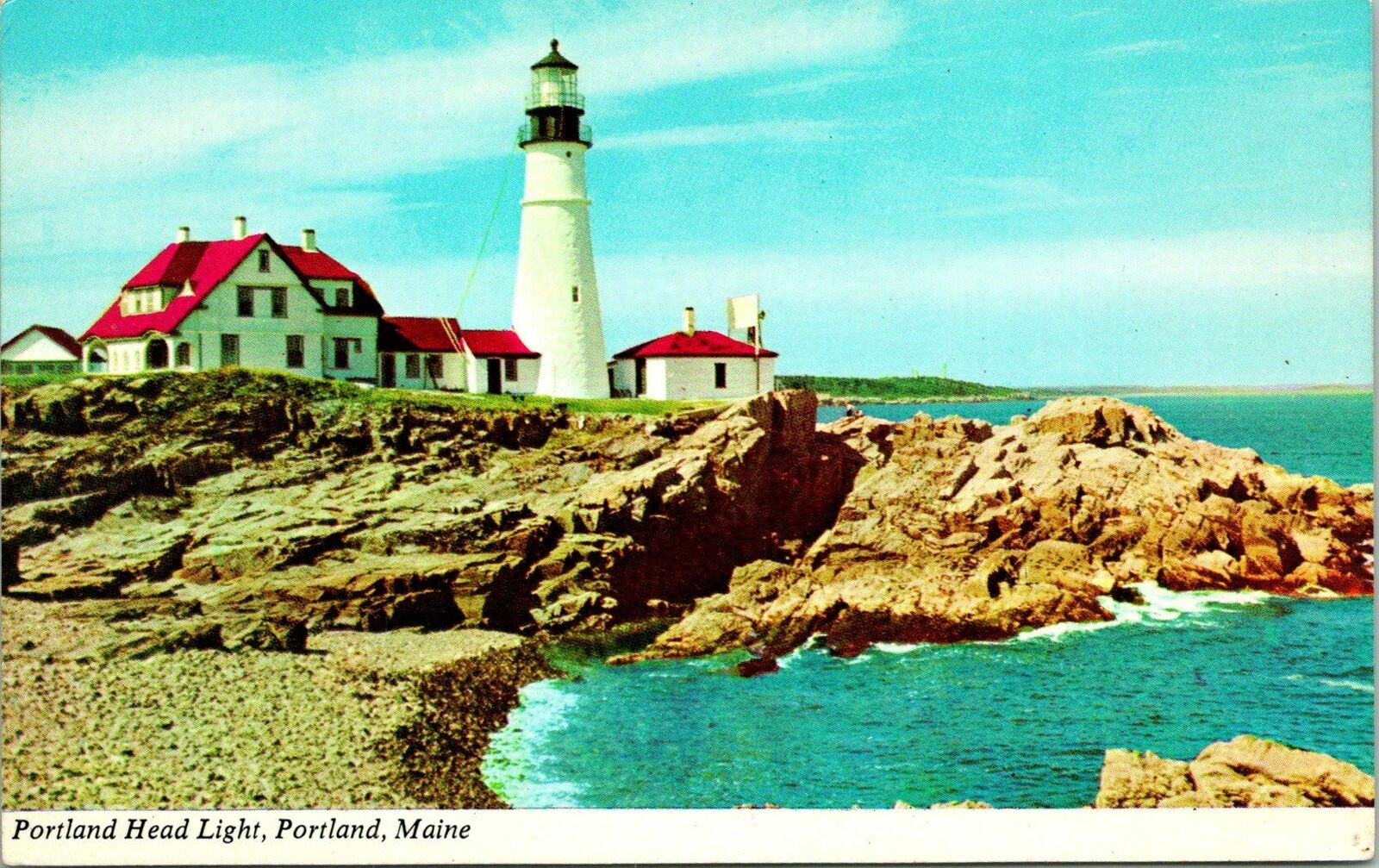 Portland ME Portland Headlight Lighthouse Postcard unused (20727)