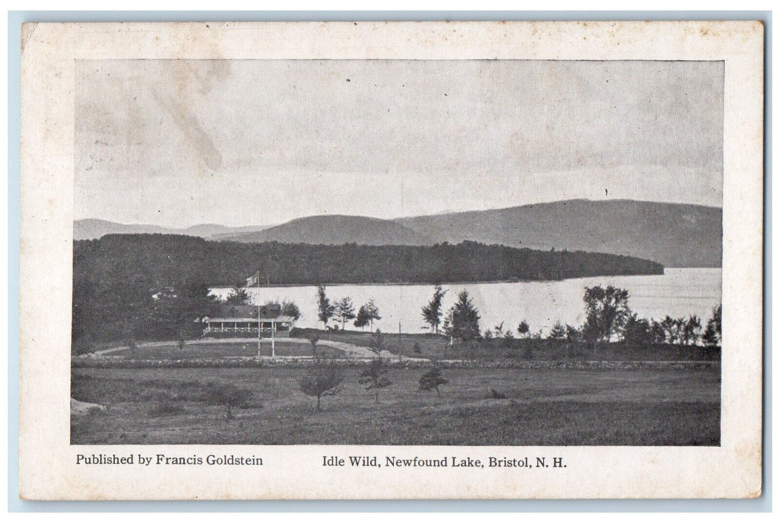 1919 Idle Wild Newfound Lake Bristol New Hampshire NH Antique Postcard