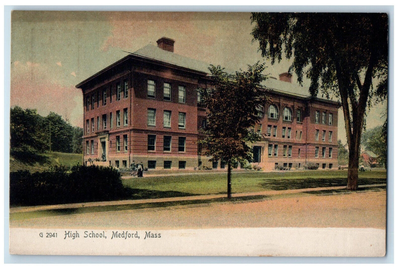 c1905 High School Medford Massachusetts MA Unposted Antique Postcard