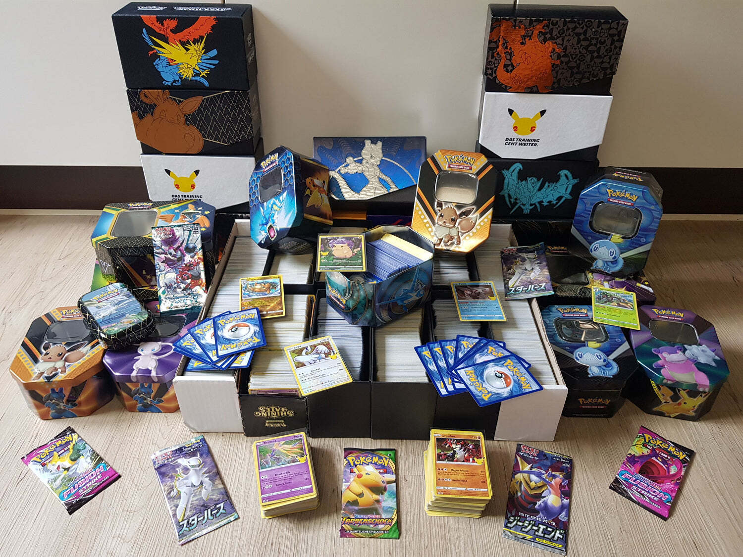 1000 Pokemon Cards Collection / Holos Guaranteed - German