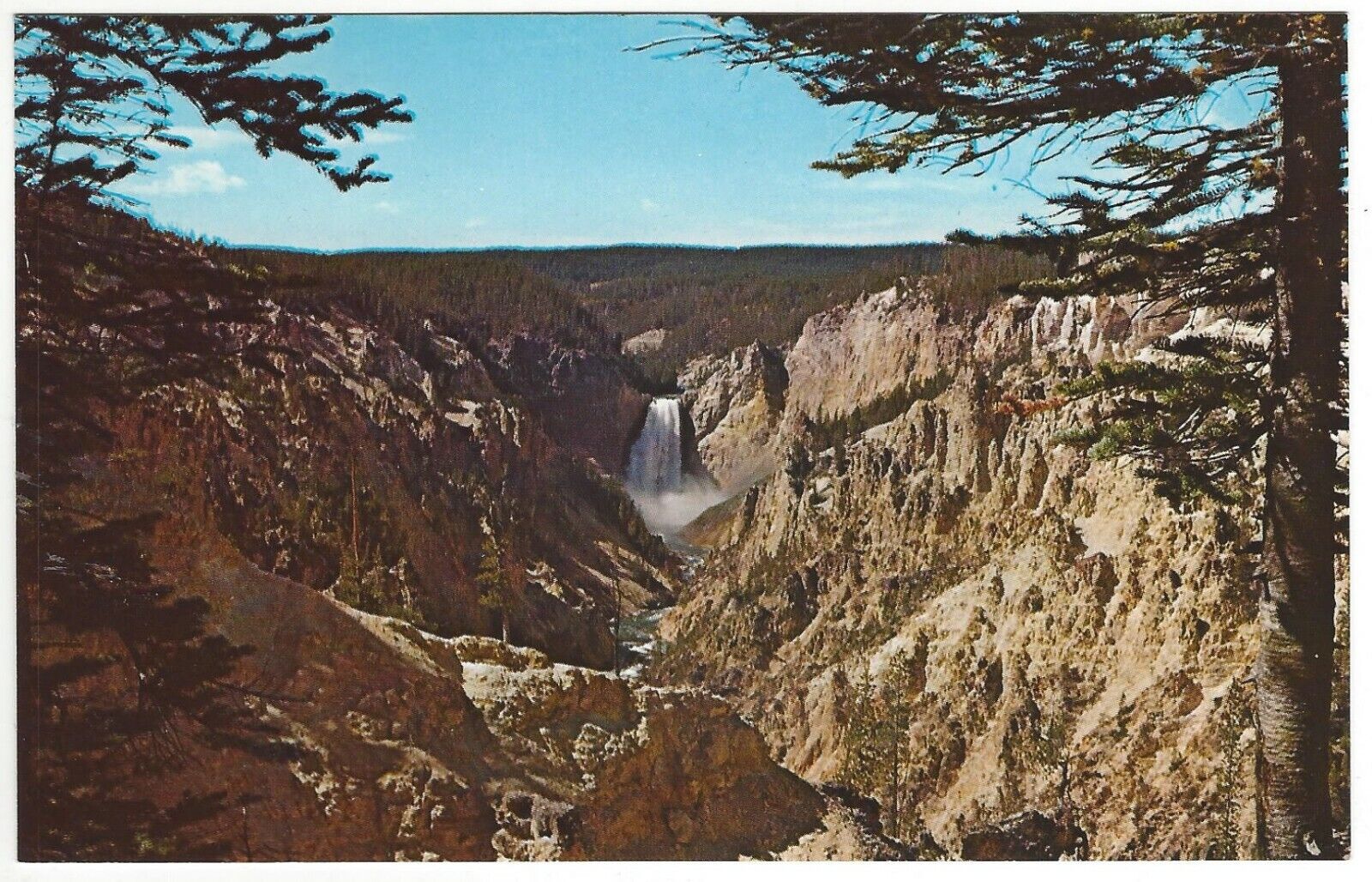 Lower Falls, The Grand Canyon of the Yellowstone Wyoming c1950\'s Unused Postcard