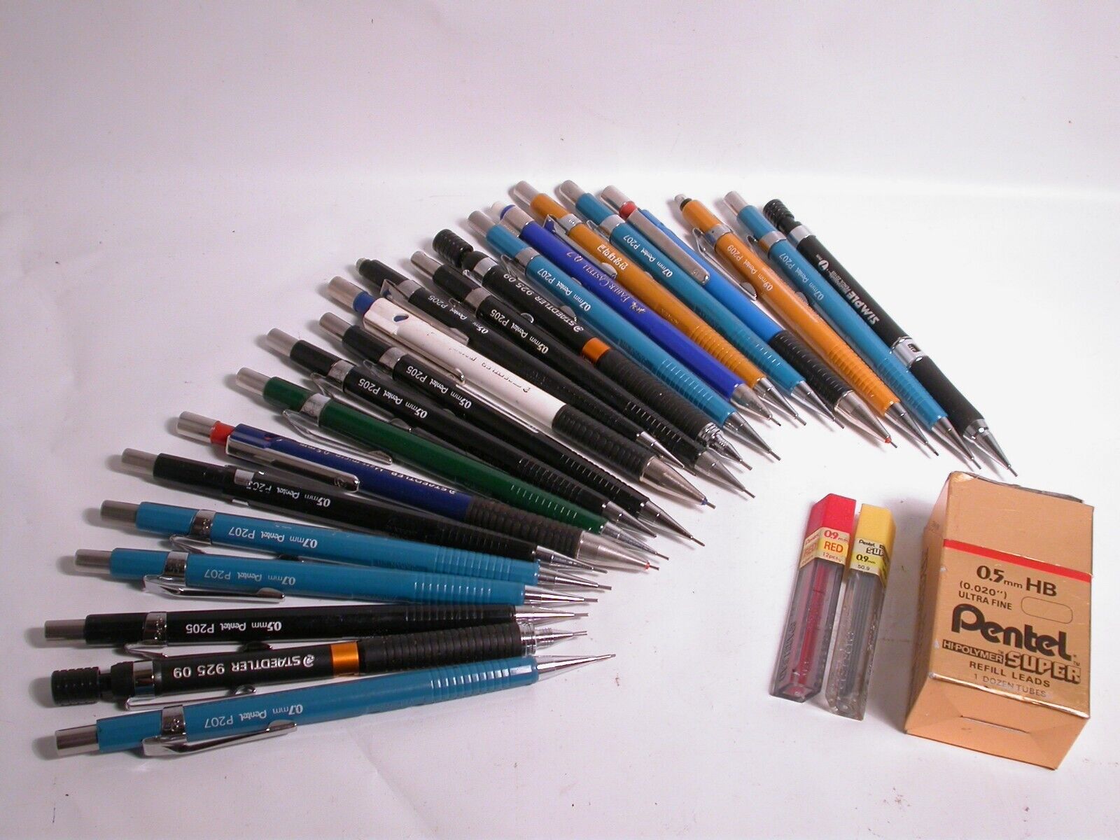Vintage Pentel Drafting Pilot Mechanical Pencils Colorful LOT Made in Japan