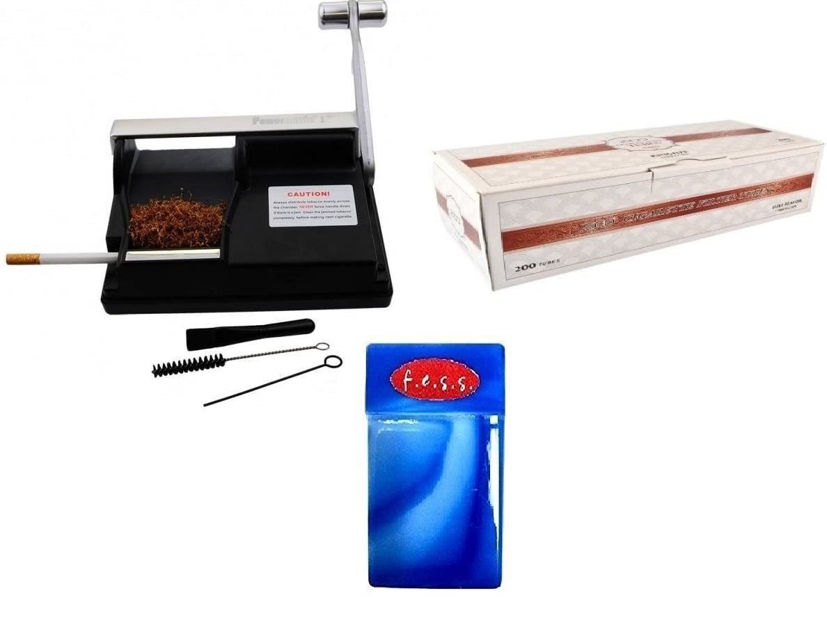 Powermatic I+ Cigarette Injector Machine + Free Zico Tube, 1 Pk FESS Cig Case