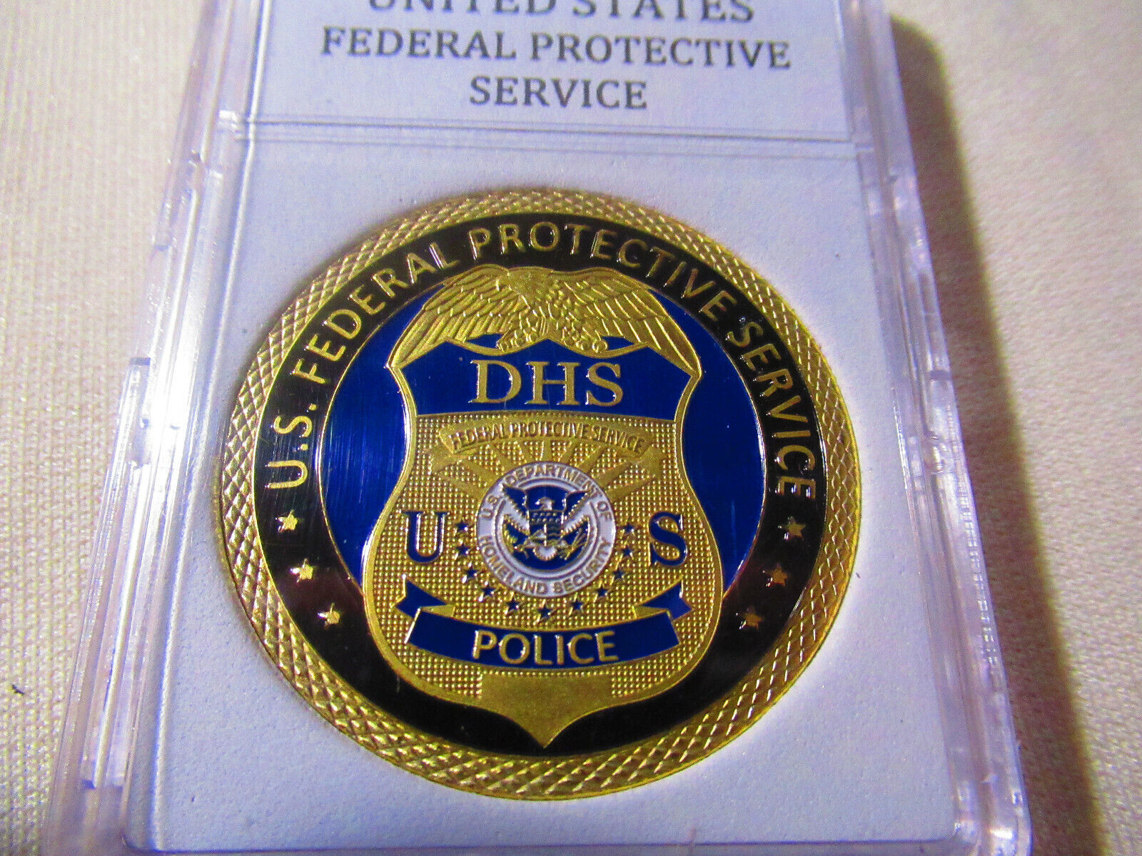 U S Federal Protective Service Challenge Coin 