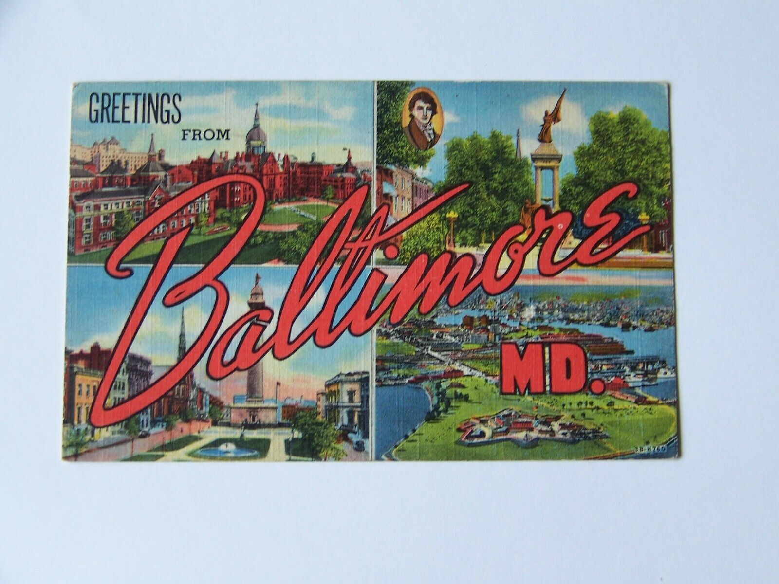 Baltimore Maryland MD Large Letter Greetings 1944