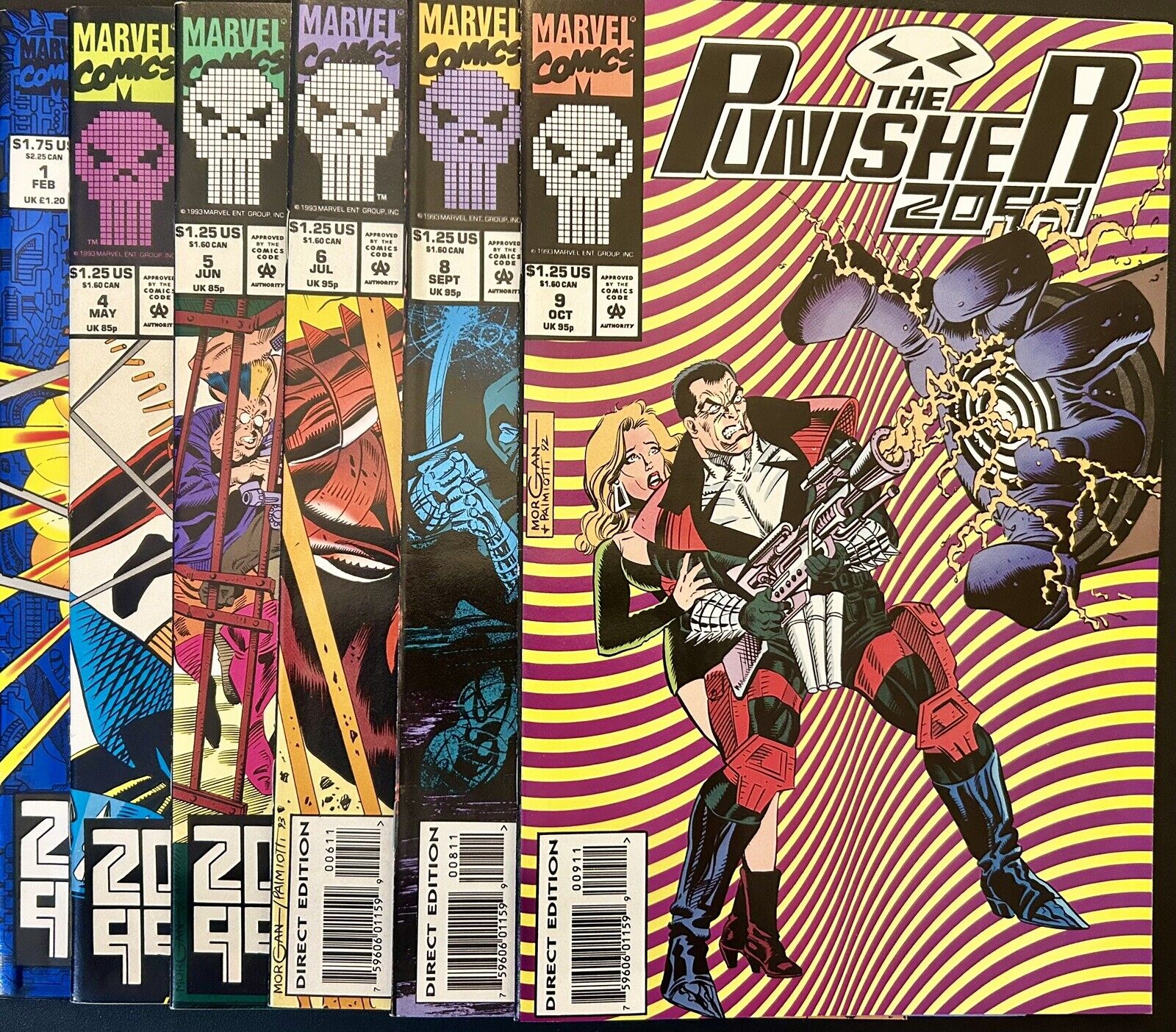 Punisher 2099 Lot Of 6 (1, 4, 5, 6, 8, 9.)