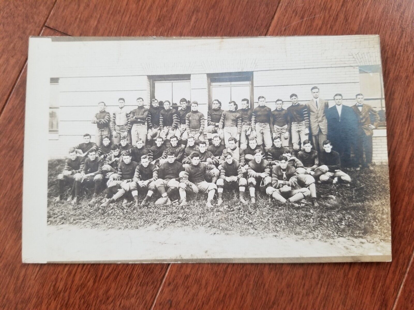c. 1920 Large Football Team Real Photo Postcard