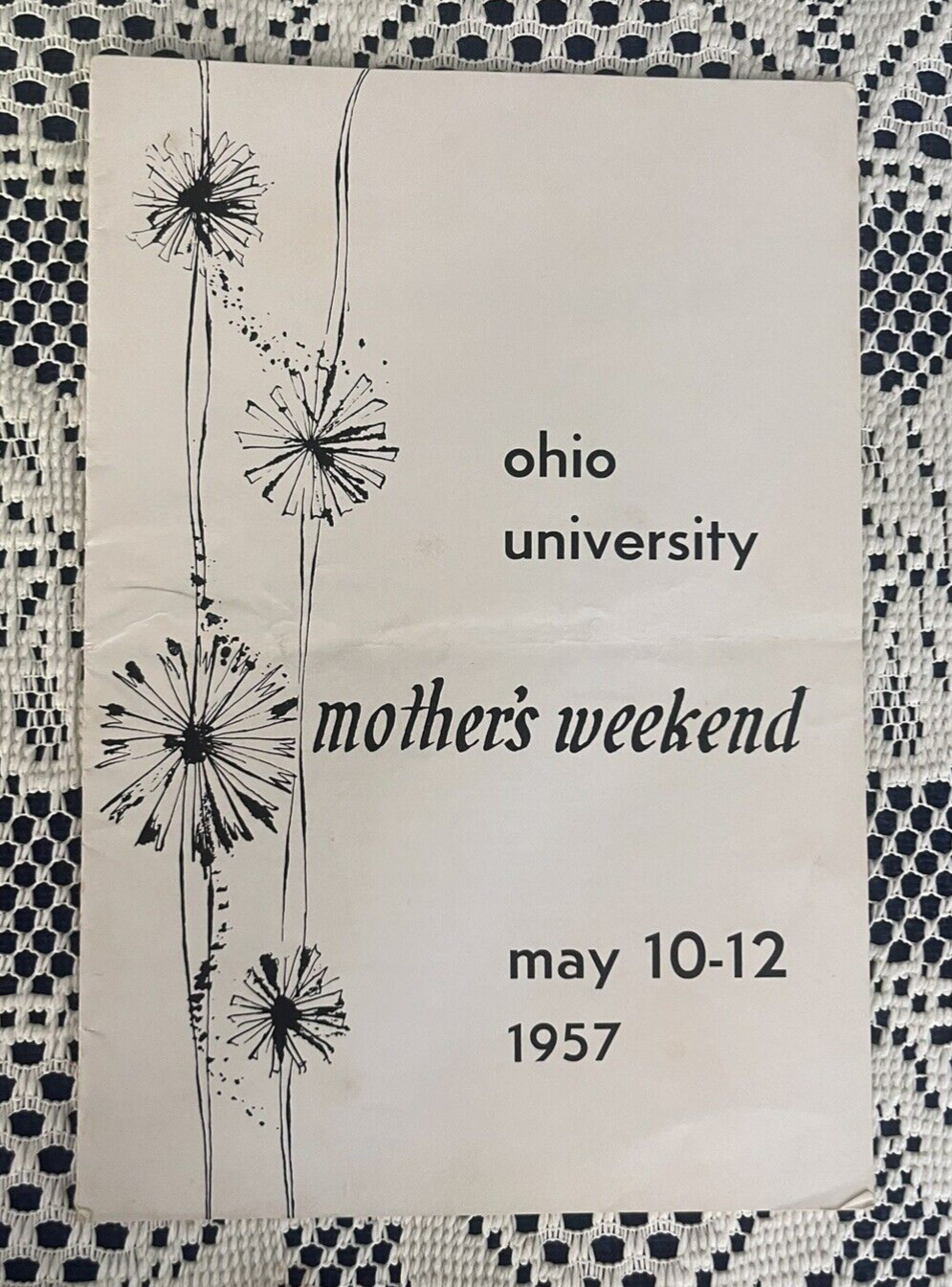 {1957} Ohio University “Mother’s Weekend” Brochure/Pamphlet Athens Bobcats {Vtg}