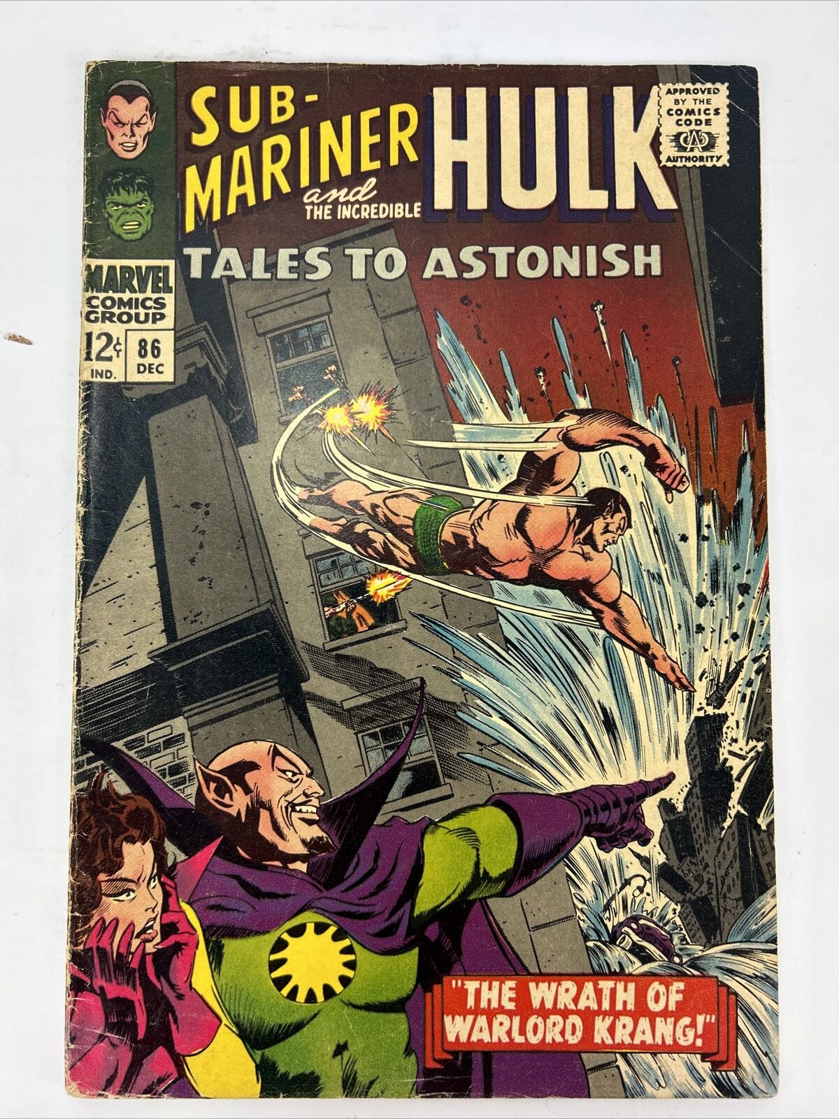 Sub-Mariner and the Incredible Hulk Tales to Astonish #86 1966 Marvel Comics