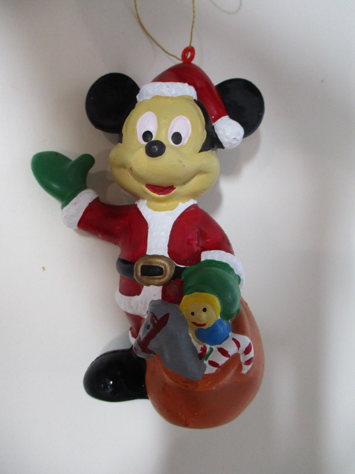 WALT DISNEY & CO mickey mouse Santa Christmas tree ornament 3.75\