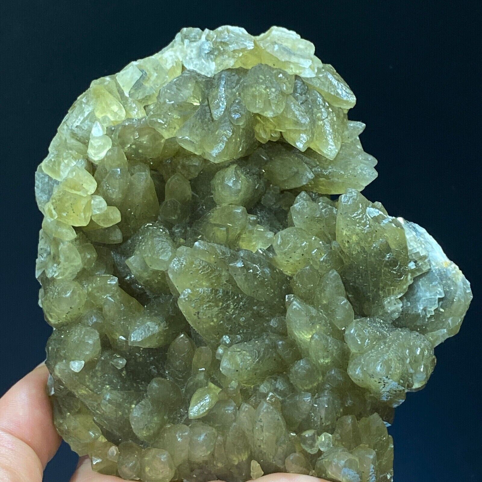 531g Natural Yellow Dogtooth Calcite Crystal Mineral Specimen /Guiyang, Guizho