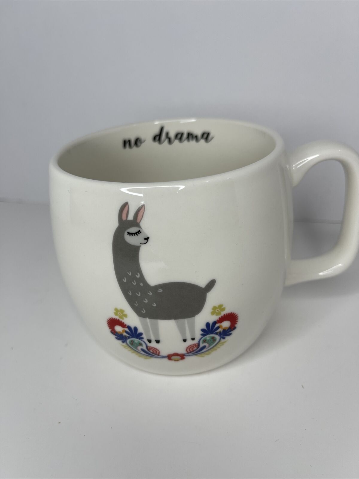 No Drama Llama Mug Opal House Porcelain Ceramic coffee mug M13