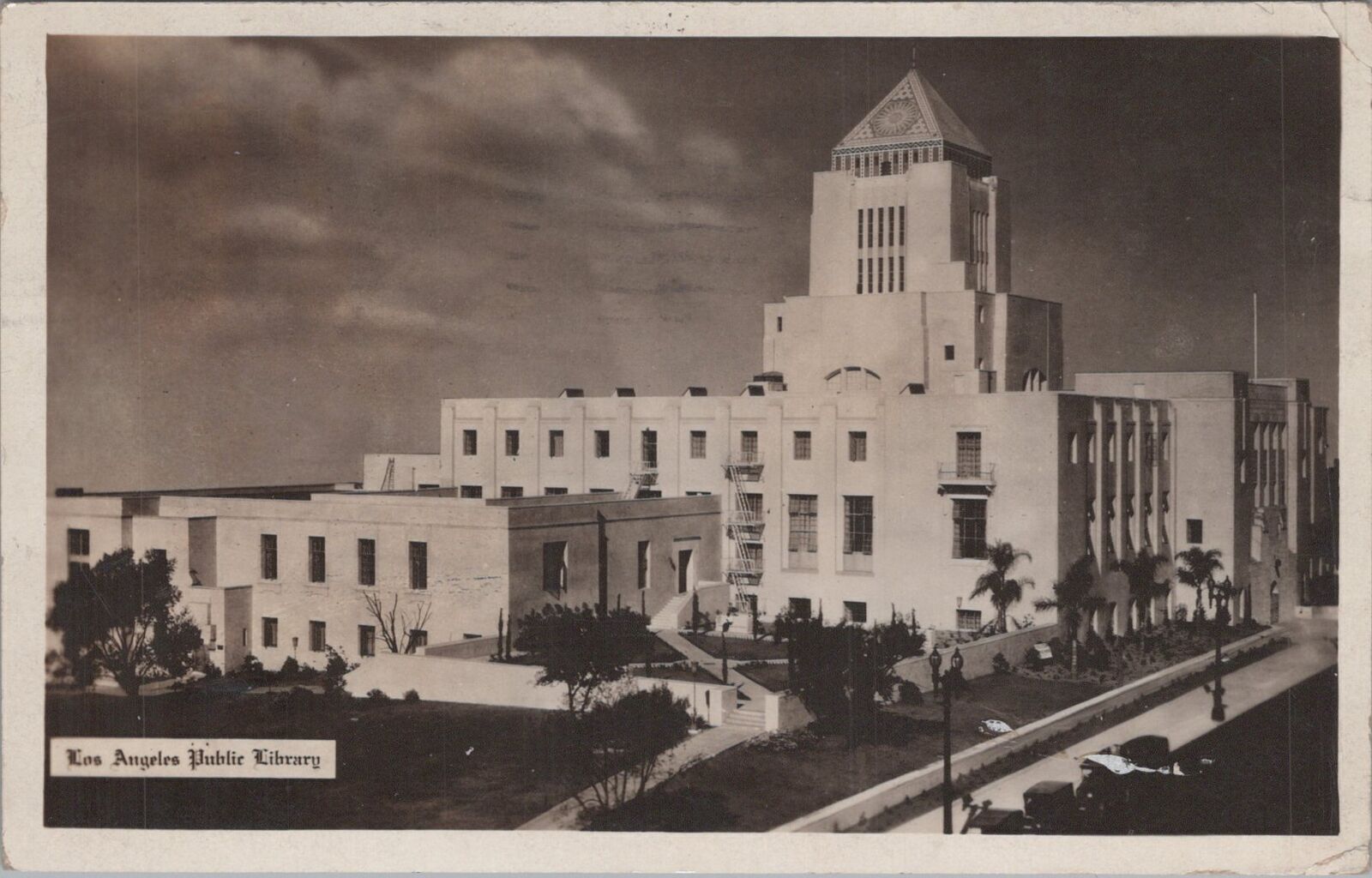 Postcard Los Angeles Public Library Los Angeles CA 1927