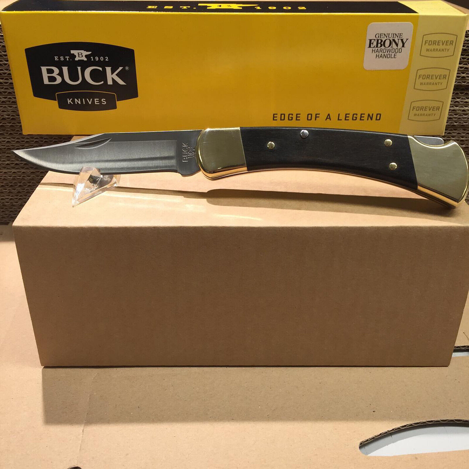 Buck Knives 110 Famous Folding Hunter Knife Genuine Leather Sheath 0110BRS